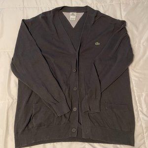 Lacoste Cardigan Sweater, Dark Green, Size 7 (XXL)